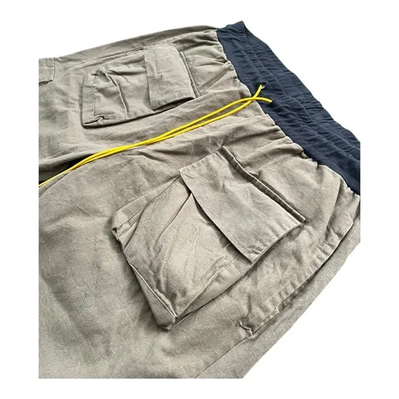 MNML Drawstring Cargo Jogger Pants Men’s Large Green Organic Cotton Size XXXL